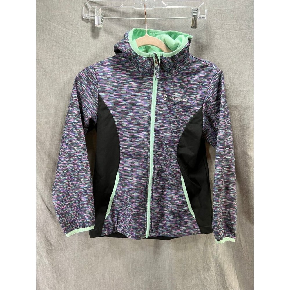 Free Country Jacket Womens Small Gray Full Zip Long Sleeve Hoodie Ladies